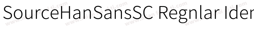 SourceHanSansSC Regnlar Identity H字体转换